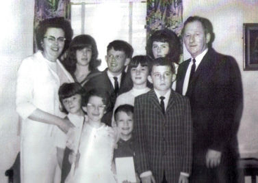 Clem and Cecilia McGuire family in the 1960s